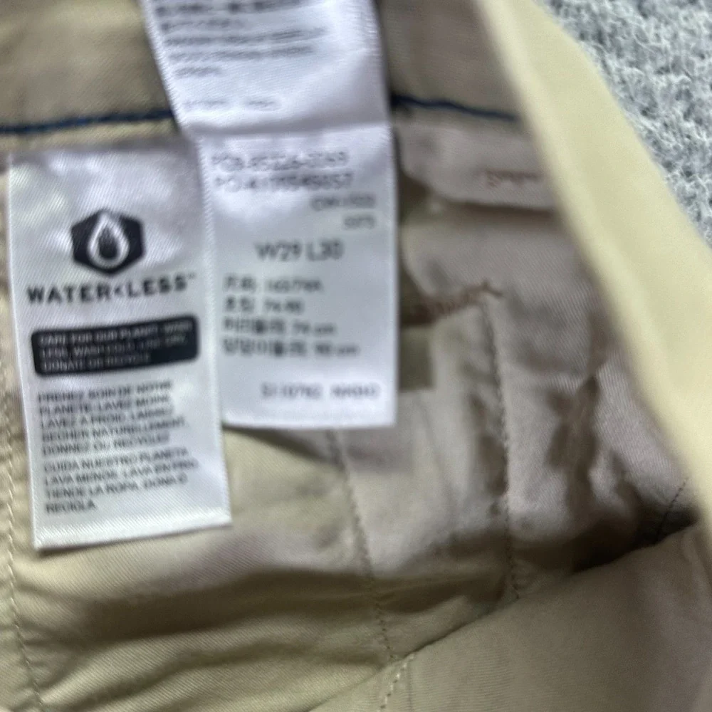 Levi's XX Pant Mens 29x28 Beige Cotton Chino Tapered Leg Business Preppy Stretch